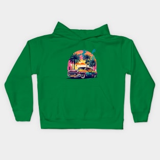 Low Rider On L.A. Street - Dusk Sunset 2 Kids Hoodie